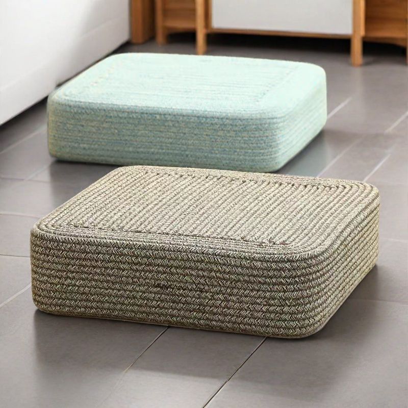 Meditation Cushion Zafu - เบาะนั่งสมาธิทรงสี่เหลี่ยม Zafu, เบาะรองนั่งพื้นผ้าฝ้ายความยืดหยุ่นสูงสำหรับระเบียง หน้าต่างบานใหญ่ ทาทามิ, เสื่อสมาธิแบบเซนสำหรับนั่งแบบครอส