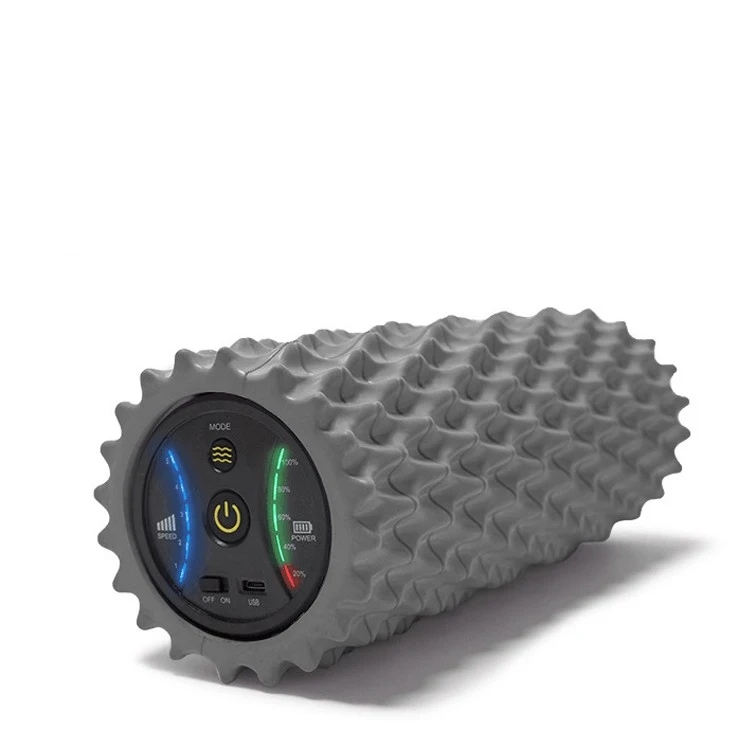 Vibrating Foam Roller - ลูกกลิ้งโฟมไฟฟ้า 5 สปีดโยคะฟิตเนสการสั่นสะเทือนนวดผ่อนคลายคอลัมน์ไฟฟ้าลูกฟูก Fascia คอลัมน์คอลัมน์โยคะ