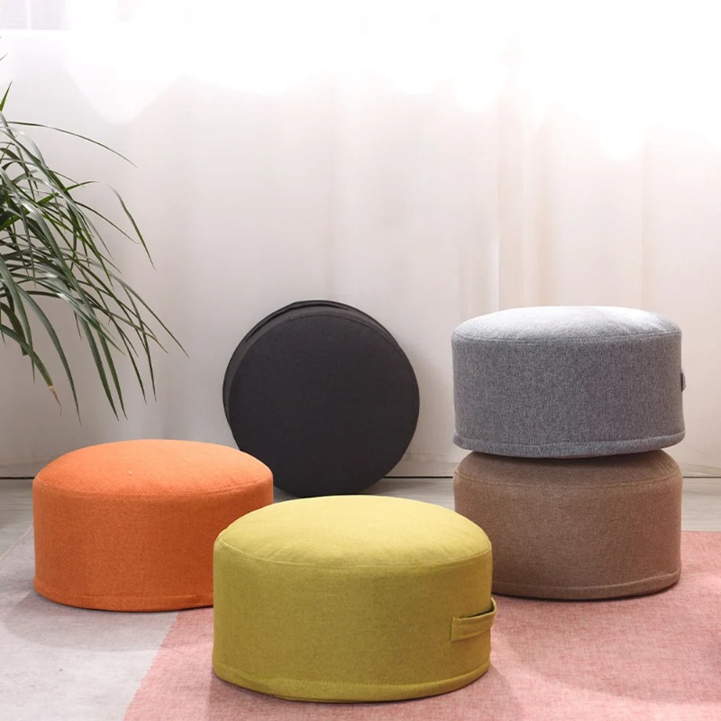 Meditation Cushion Zafu - ชั้นนั่งเบาะสตูลวางเท้า,รอบที่นั่งโซฟา Pouf เท้าขาสตูลสตูล Ottoman หมอนเก้าอี้ที่ถอดออกได้