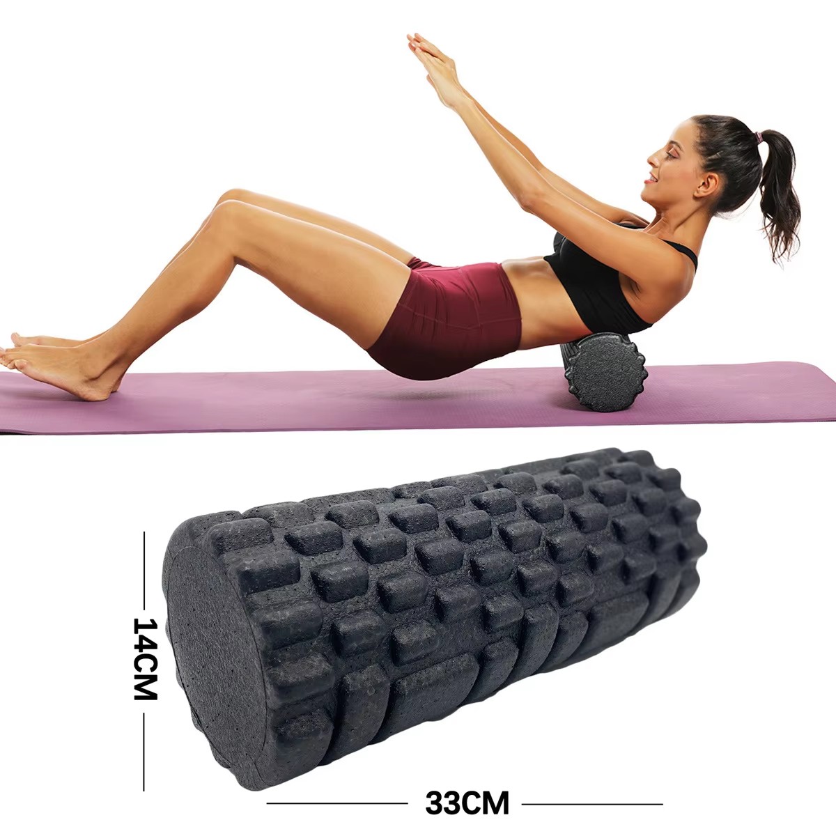Vibrating Foam Roller - 30/33 ซม.ฟิตเนสโฟม Roller ลูกกลิ้งนวดโยคะ EPP พิลาทิสโฟมกล้ามเนื้อนวด