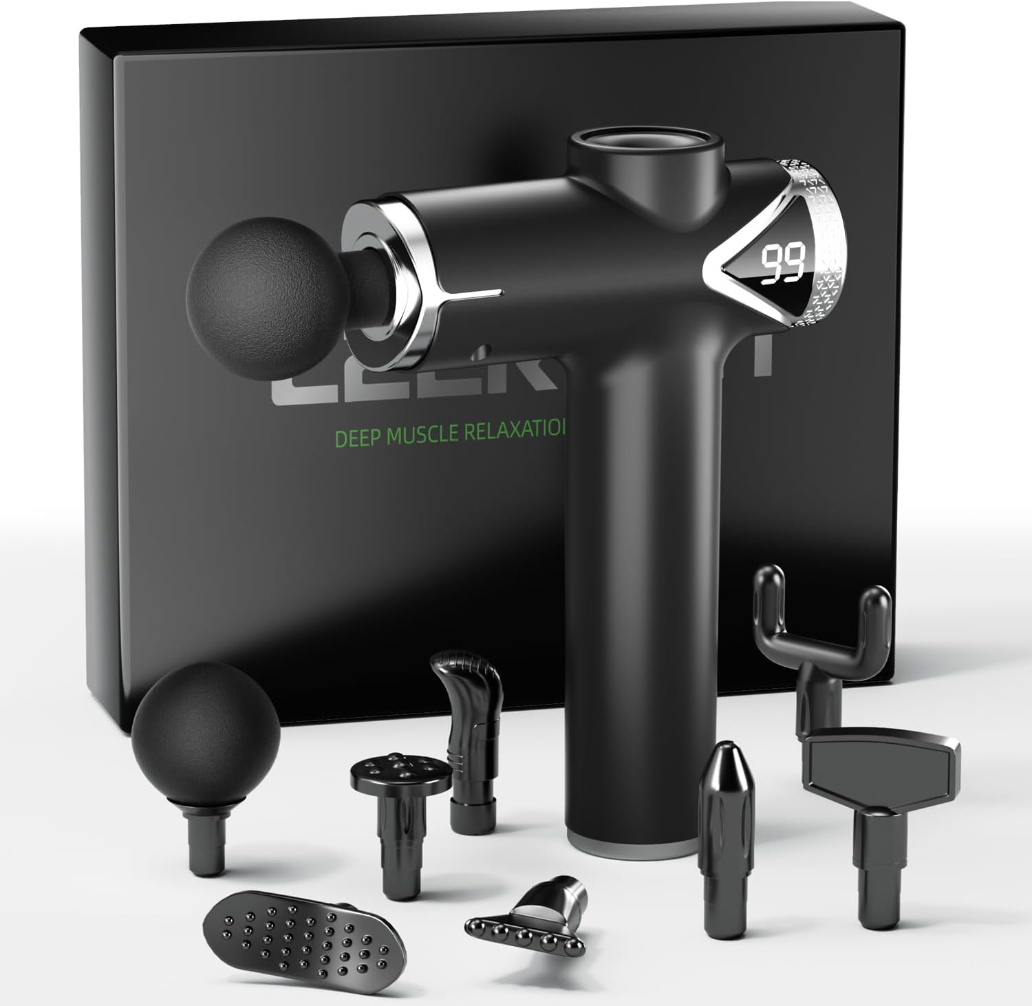Massage Gun Deep Tissue - ปืนนวดกล้ามเนื้อระดับมืออาชีพสำหรับนวดคอและหลัง อุปกรณ์ฟิตเนสแบบดรอปชิปปิ้ง ของขวัญที่ดีที่สุดสำหรับผู้ชายและผู้หญิง