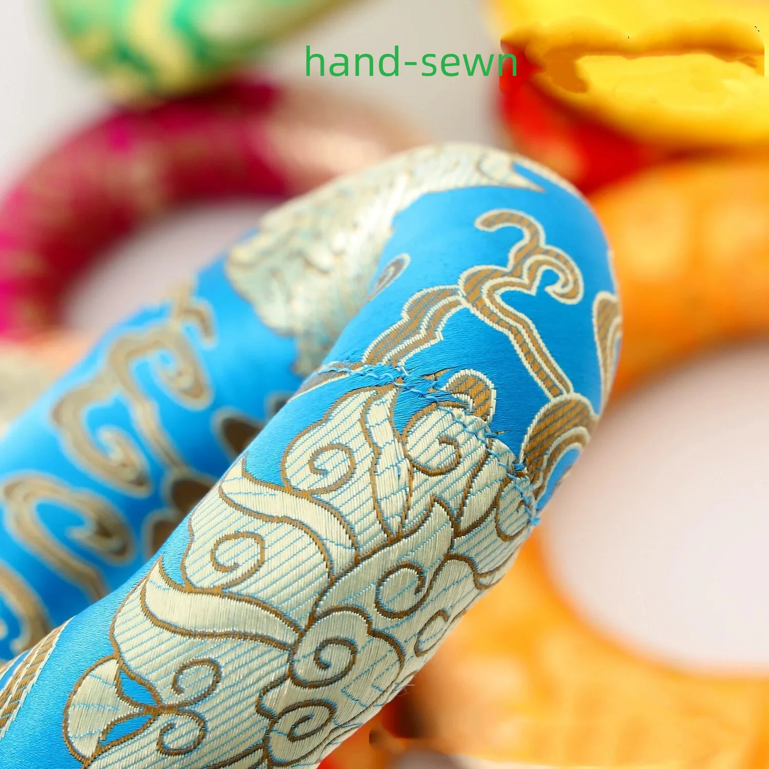 Meditation Cushion Zafu - เบาะรองนั่งผ้าไหมเนื้อโบรเคด 1 ชิ้น สำหรับโยคะ เสื่อรองชามนั่งสมาธิแบบทิเบต ผลิตภัณฑ์ทางพุทธศาสนา
