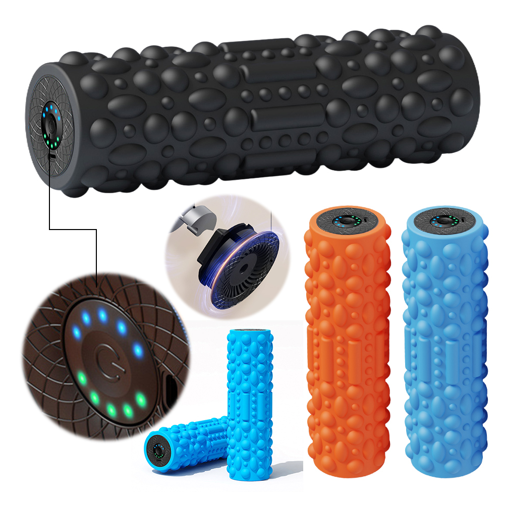 Vibrating Foam Roller - ลูกกลิ้งโฟมสั่นสะเทือนไฟฟ้า แบบชาร์จได้ 5 โหมด สำหรับโยคะ พิลาทิส