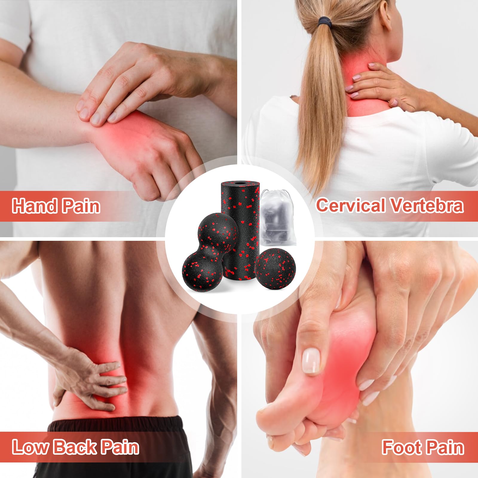 Hollow โยคะ Roller นวดถั่วลิสง - Vibrating Foam Roller บทวิจารณ์และราคา