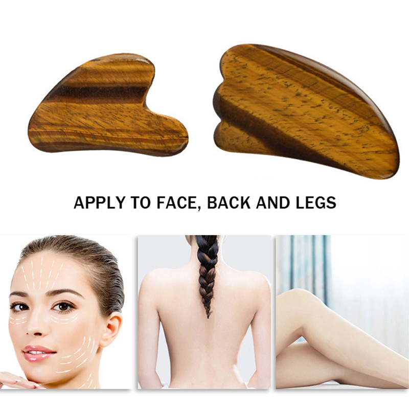 ธรรมชาติ Tiger Eye Jade Roller - Jade Gua Sha Tool บทวิจารณ์และราคา