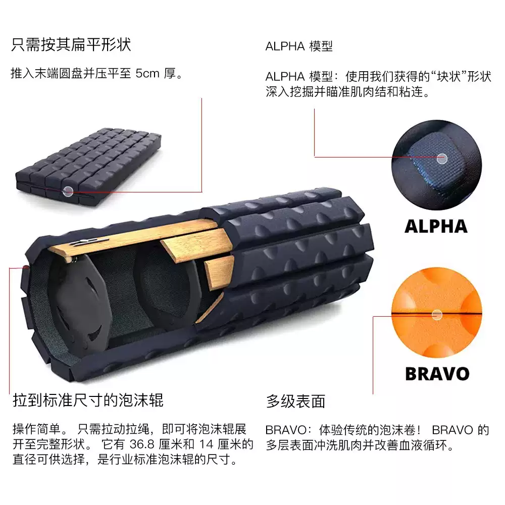 ลูกกลิ้งโฟมพับได้ พกพาสะดวก สำ - Vibrating Foam Roller บทวิจารณ์และราคา