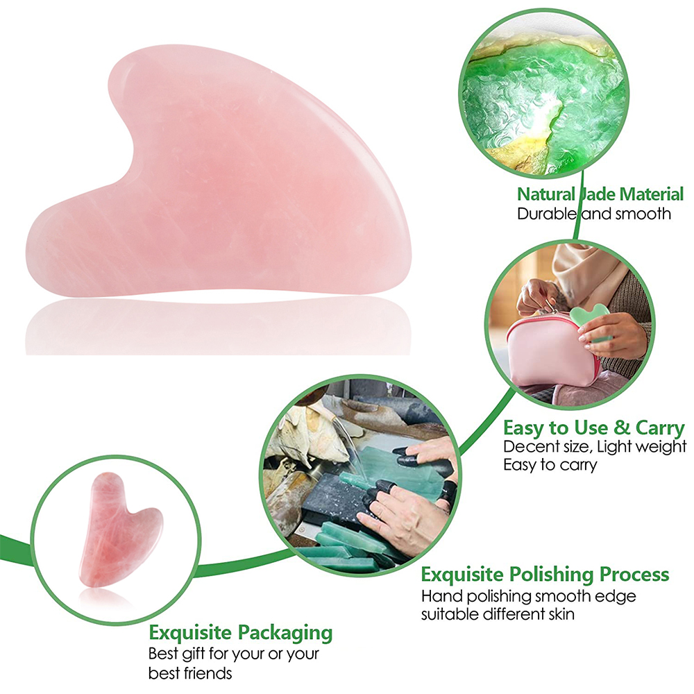 Gua Sha Facial Tools Stone สํา - Jade Gua Sha Tool บทวิจารณ์และราคา