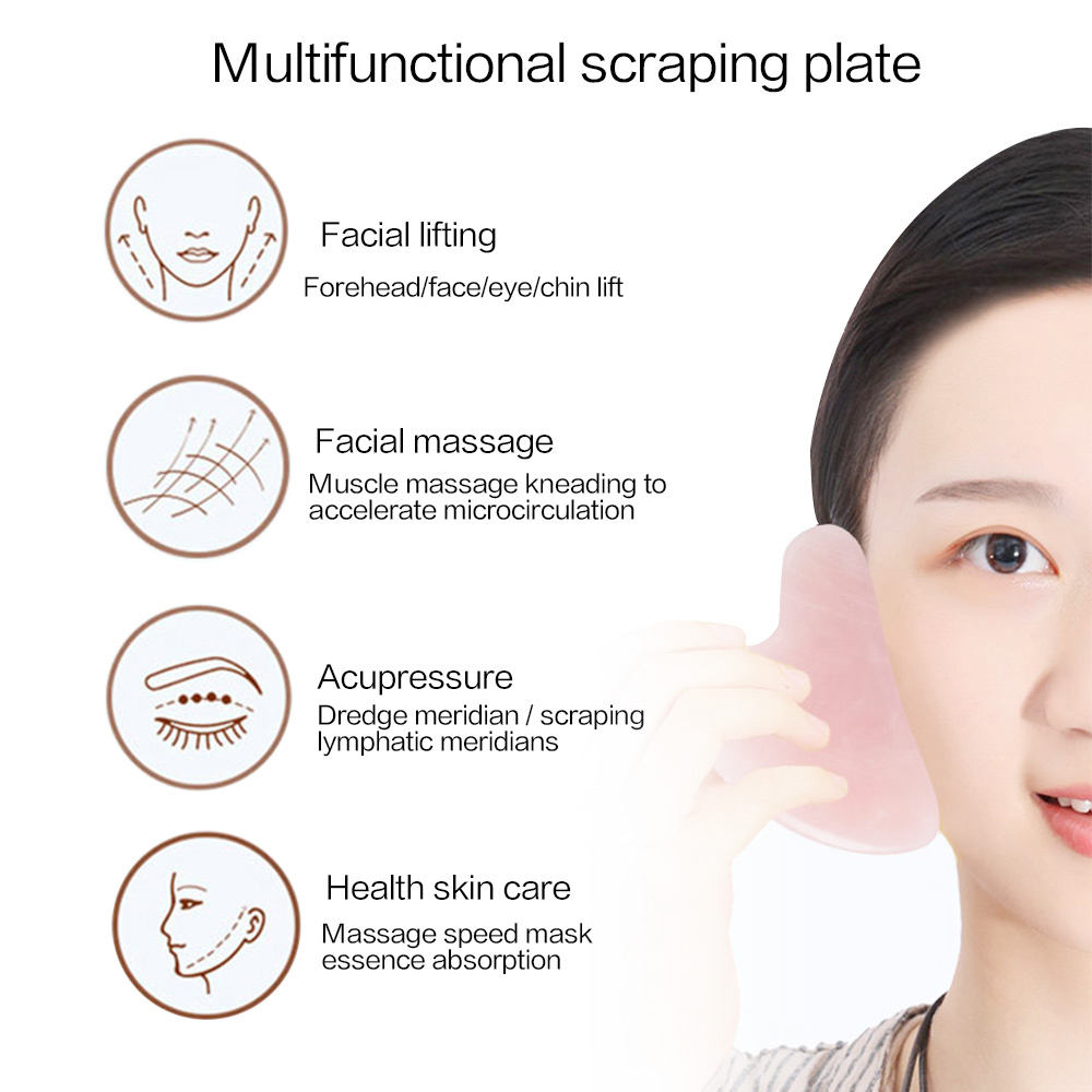 Gua Sha Facial Tools Stone สํา - Jade Gua Sha Tool บทวิจารณ์และราคา